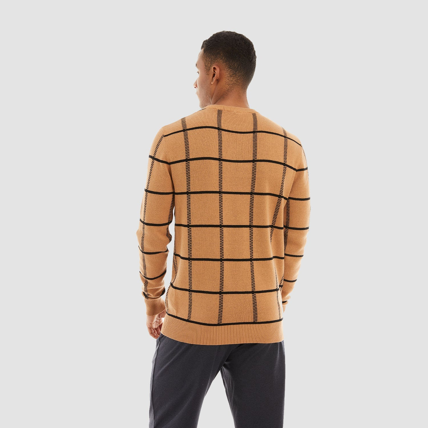 Men's Plaid Knit Sweater