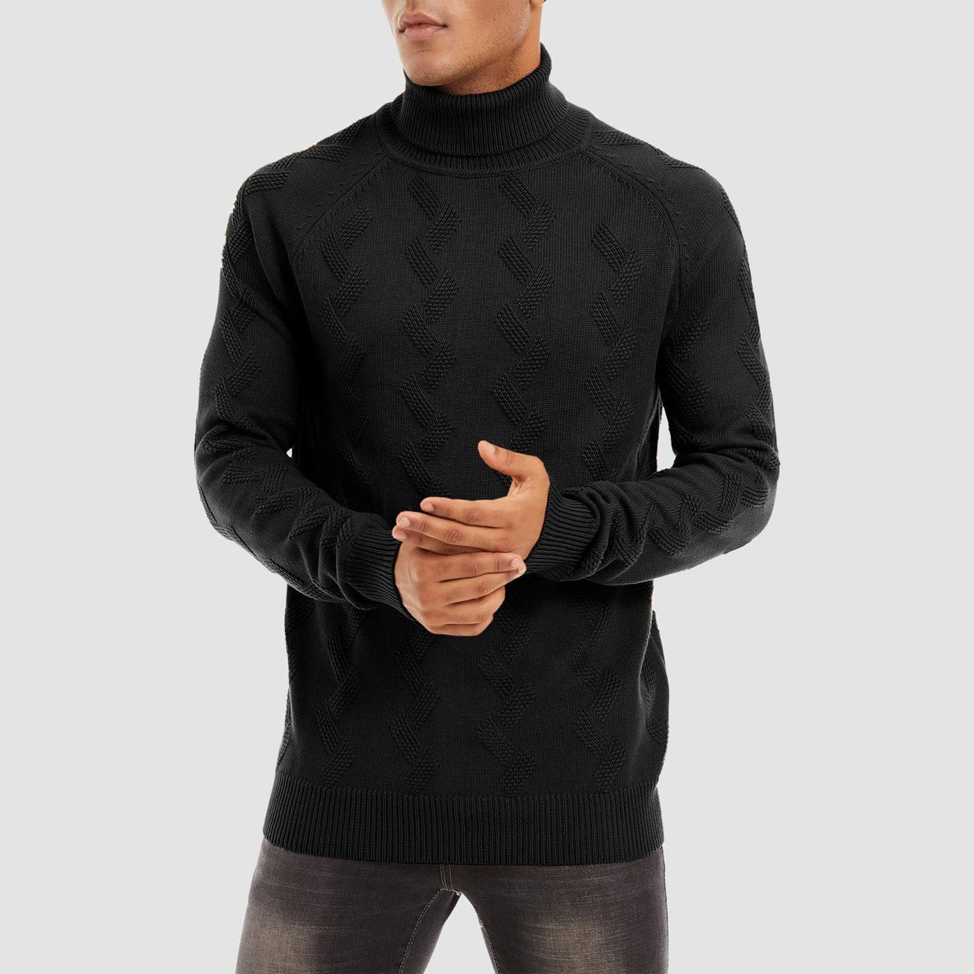 Men's Knitted Turtleneck Sweater